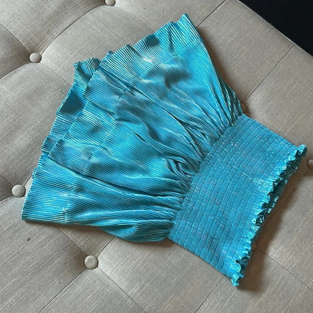 Queen of Sparkles Aqua Blue Swing Shorts Size XS - Picture 4 of 9